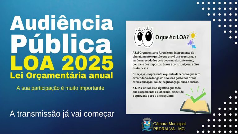 câmara Audiência pública – 25 de outubro de 2024 – Lei Orçamentária 2025