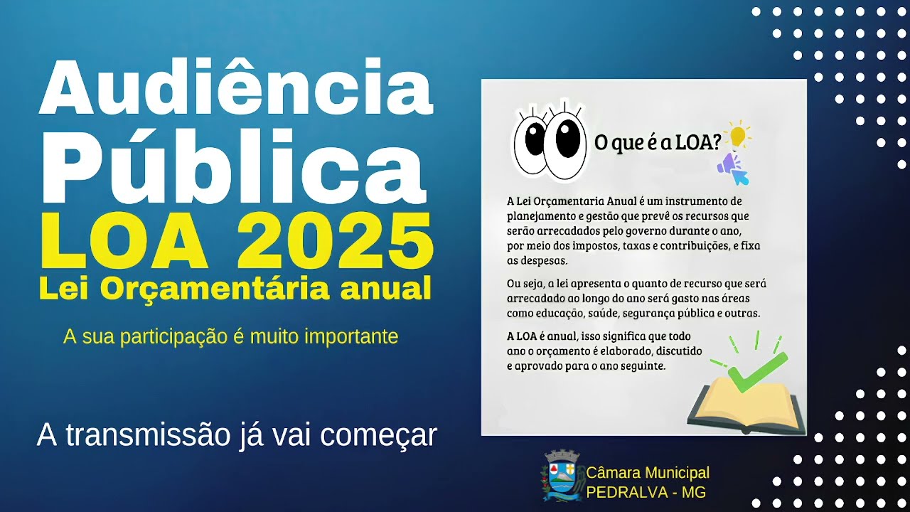câmara Audiência pública – 25 de outubro de 2024 – Lei Orçamentária 2025