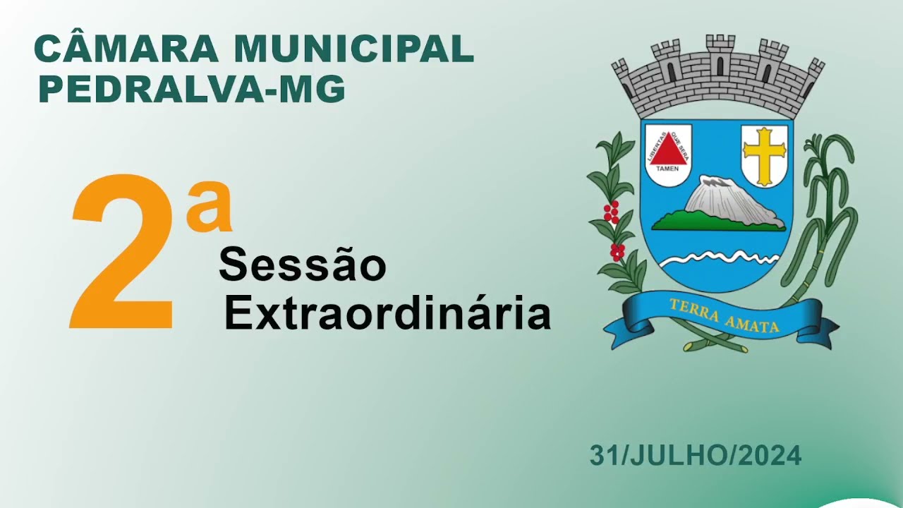 câmara Sessão Extraordinária do dia 31 de julho de 2024
