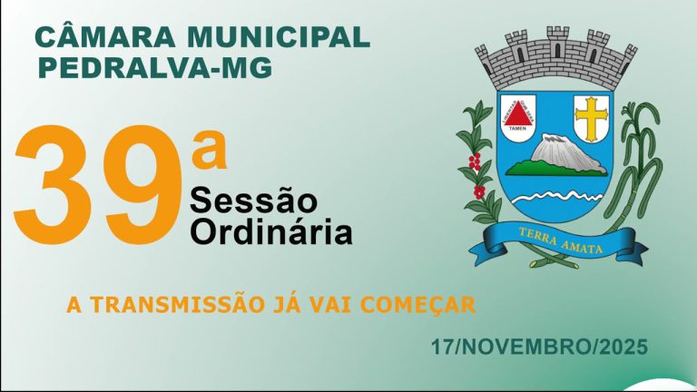câmara Sessão ordinária do dia 17 de novembro de 2025