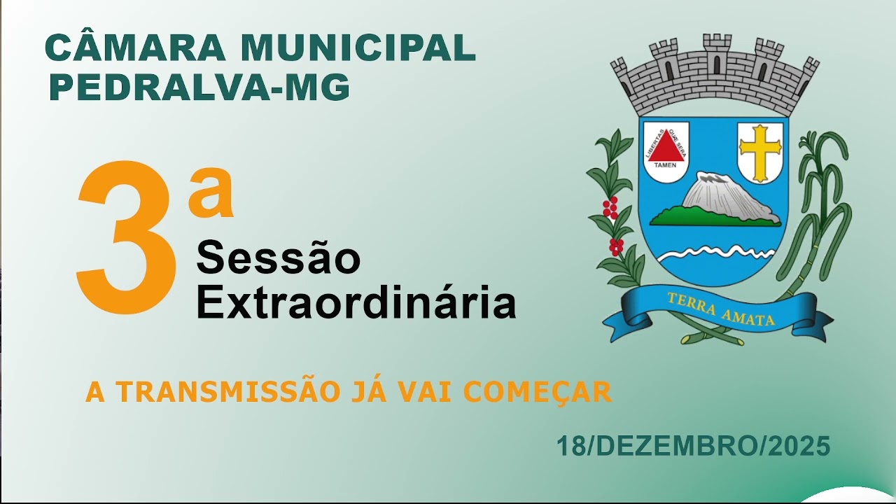 câmara Sessão extraordinária do dia 18 de dezembro de 2025