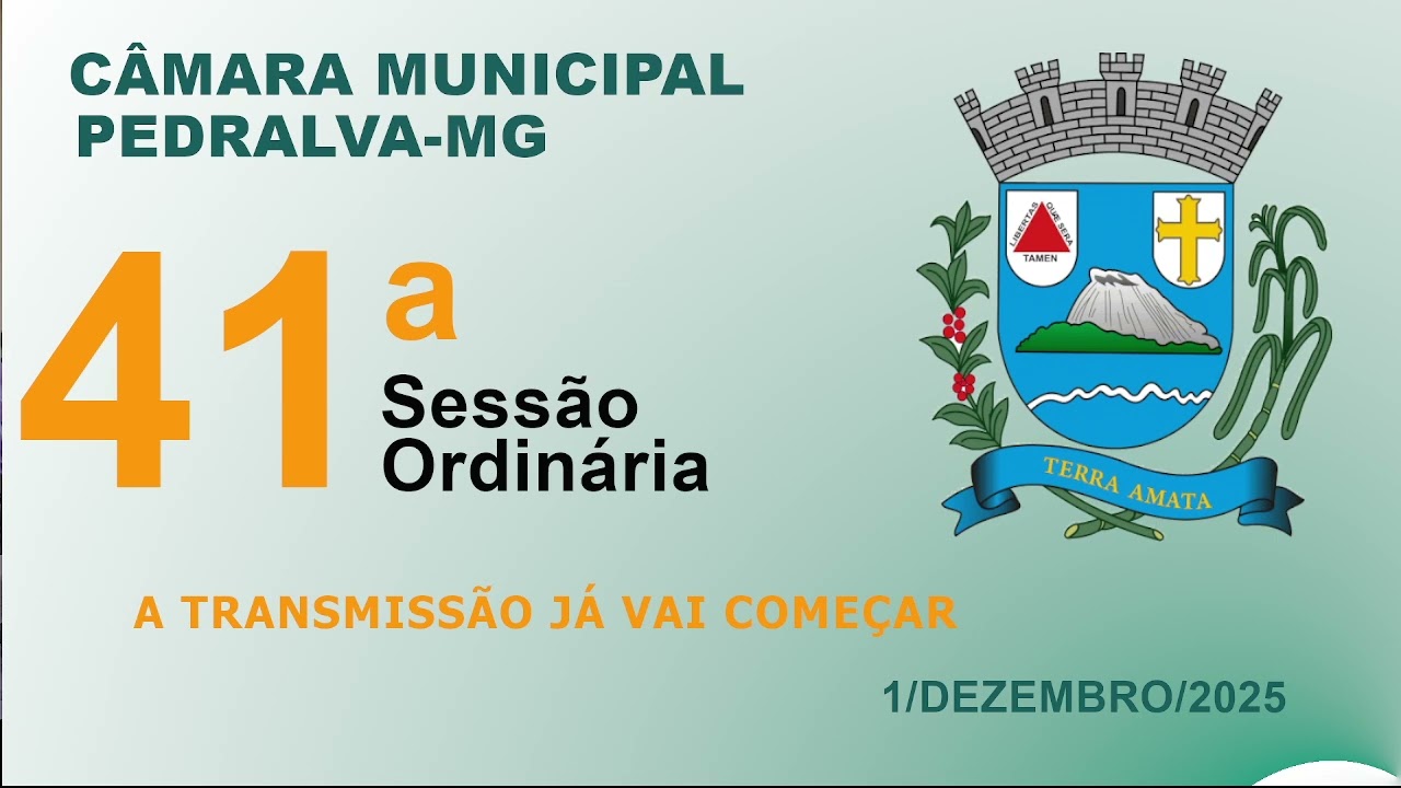 câmara Sessão Ordinária do dia 1 de dezembro de 2025.
