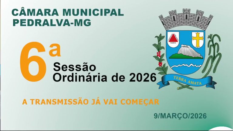 câmara Sessão Ordinária do dia 9 de março de 2026